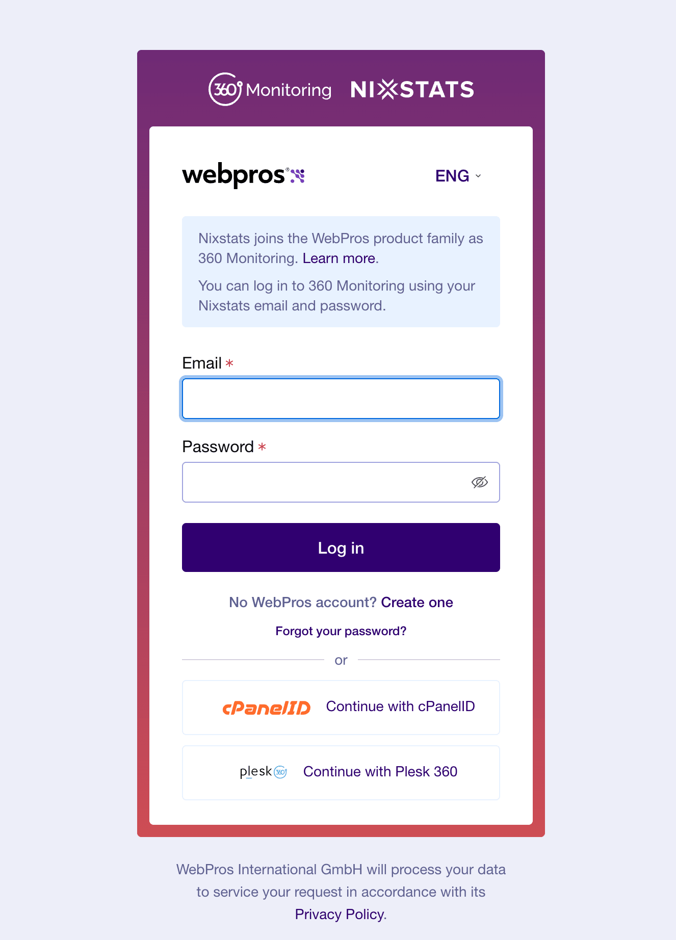 WebPros Account